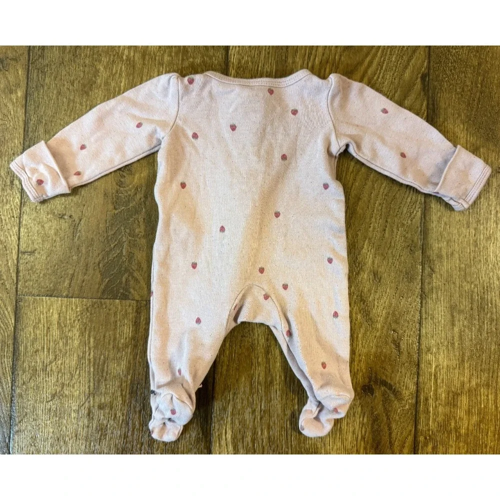 Baby Girl Preemie Sleeper 2 Way Zipper Outfit Reborn Clothes Strawberry Carter's